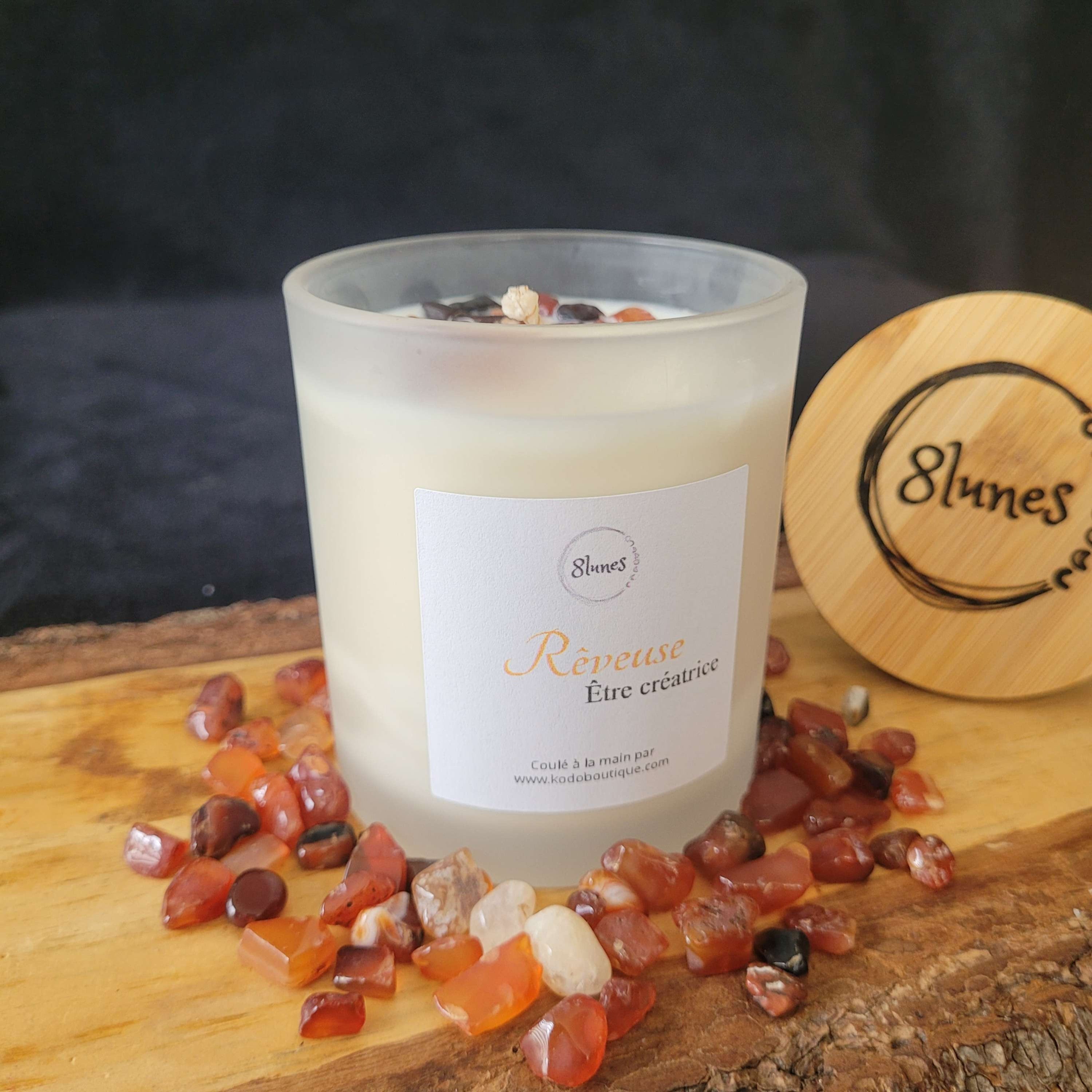 Bougie naturelle québécoise – Bougie Rêveuse de 8Lunes