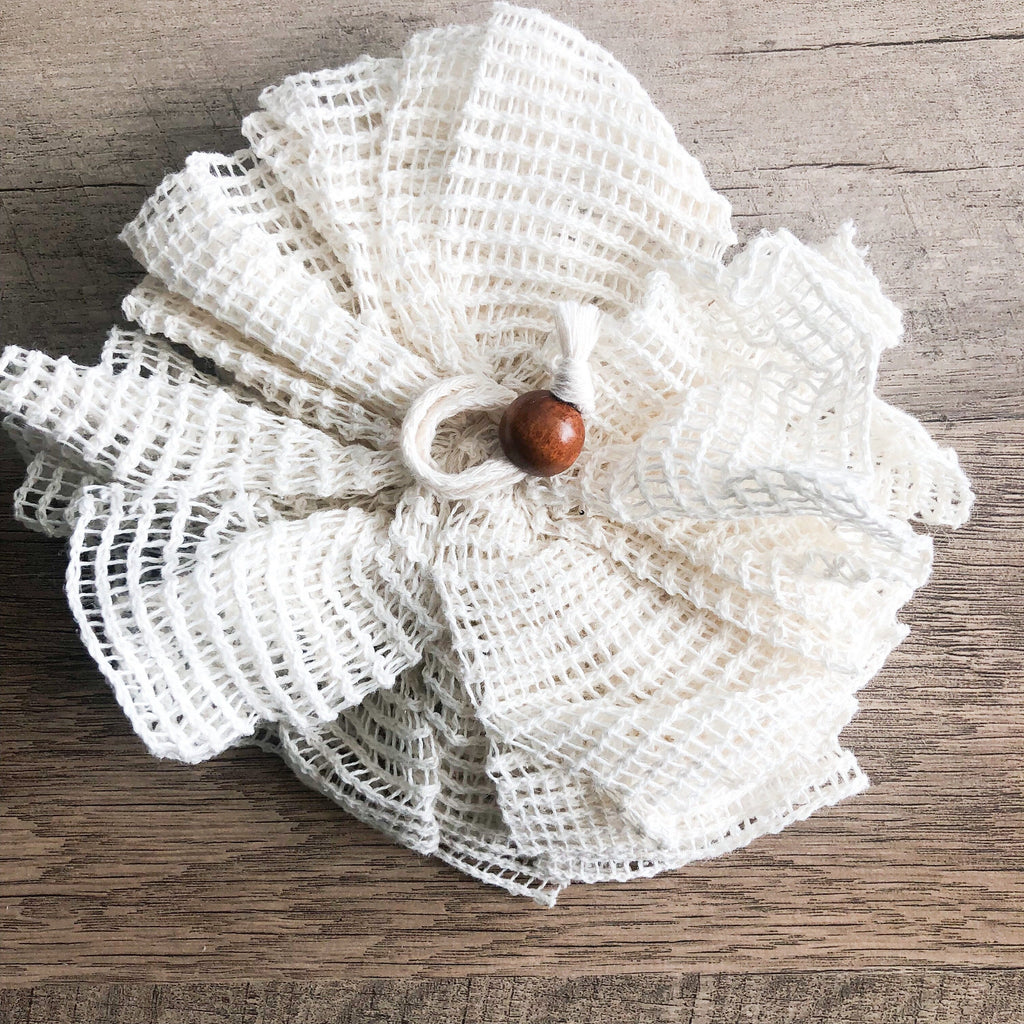 Éponge de bain en fibre végétale – Douce, légère et pratique pour la douche